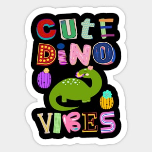 Cute Dino Vibes No. 4 Sticker